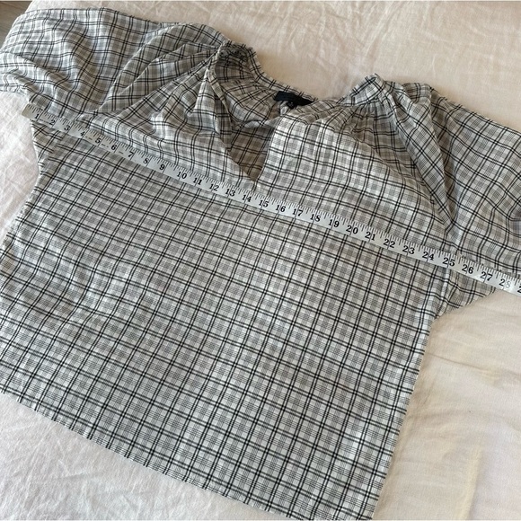 Nili Lotan Brooke Check Plaid Cotton Blouse Size Small - Picture 8 of 10